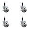 Service Caster 3'' Semi Steel Swivel 1-1/8'' Expanding Stem Caster Set with Brake, 4PK SCC-EX20S314-SSS-TLB-118-4 - alternate 1